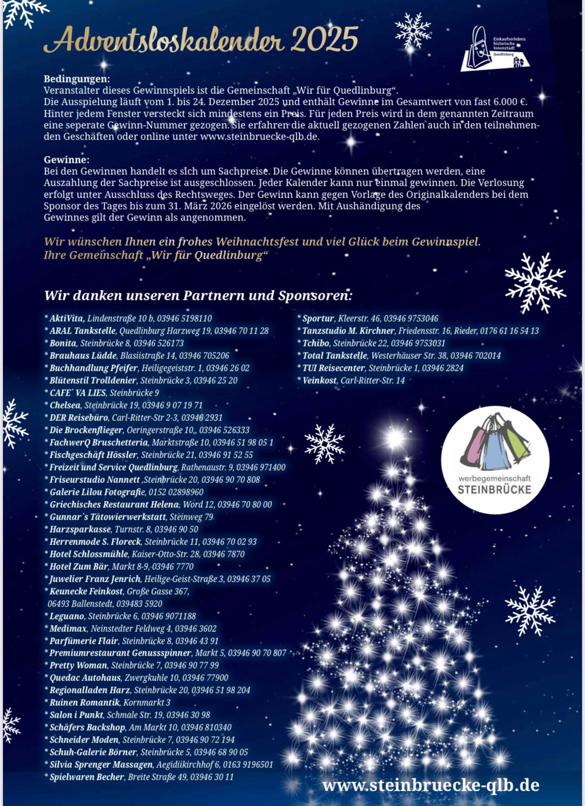 Advenskalender Erklärung für Gewinnspiel