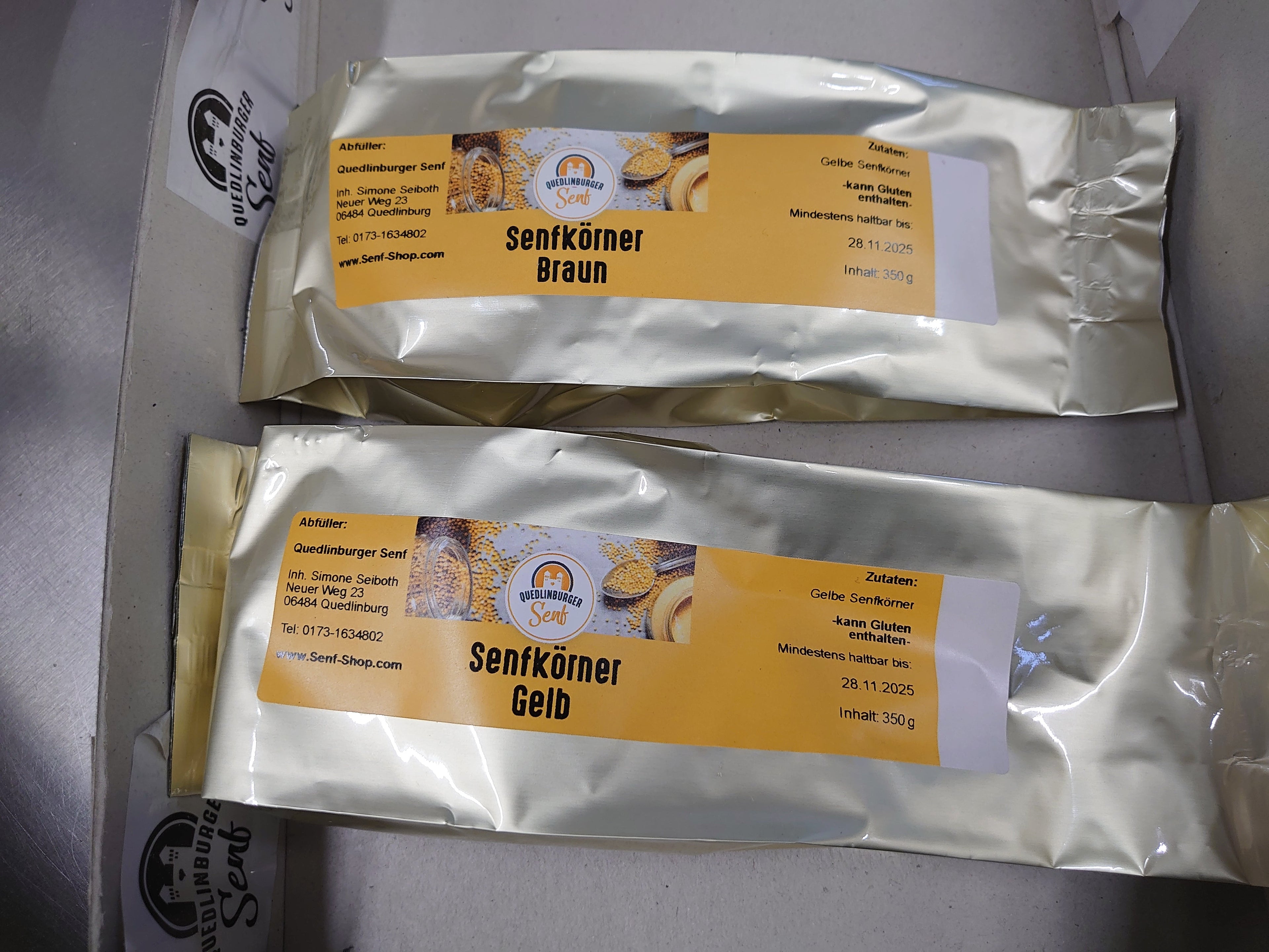 Senfsaat bzw. Senfkörner gelb senf-shop.com