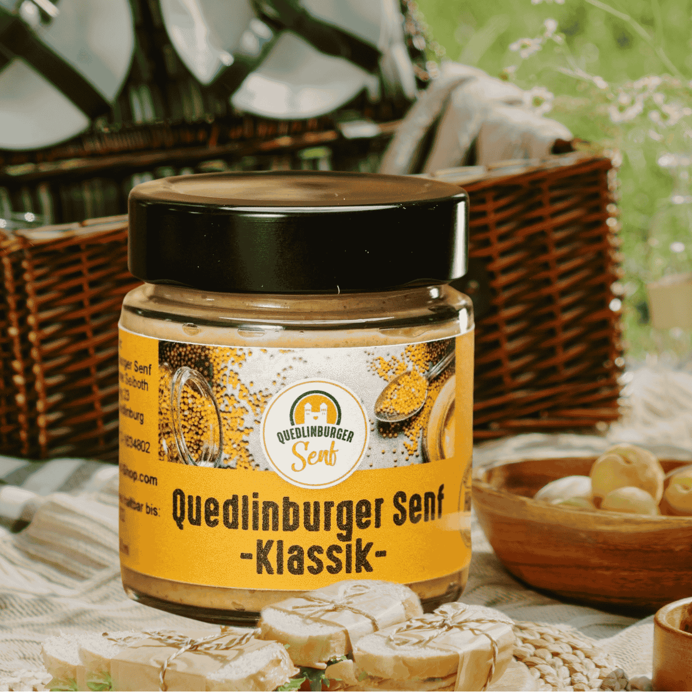 Klassik-senf beim Picknick