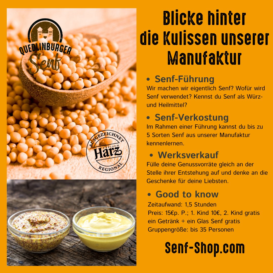 Buchung Senf - Führung - senf - shop.com