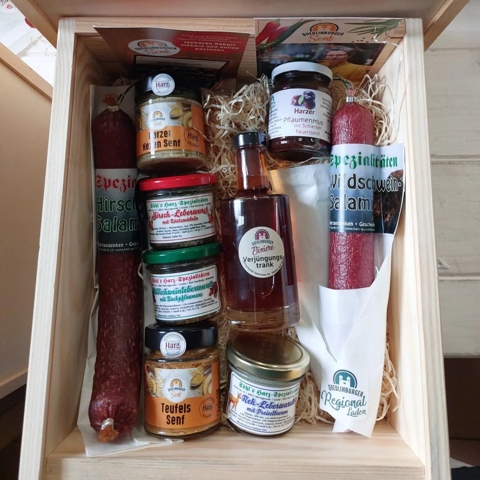 Harzer Wurst - Liebe Holzkiste - senf - shop.com