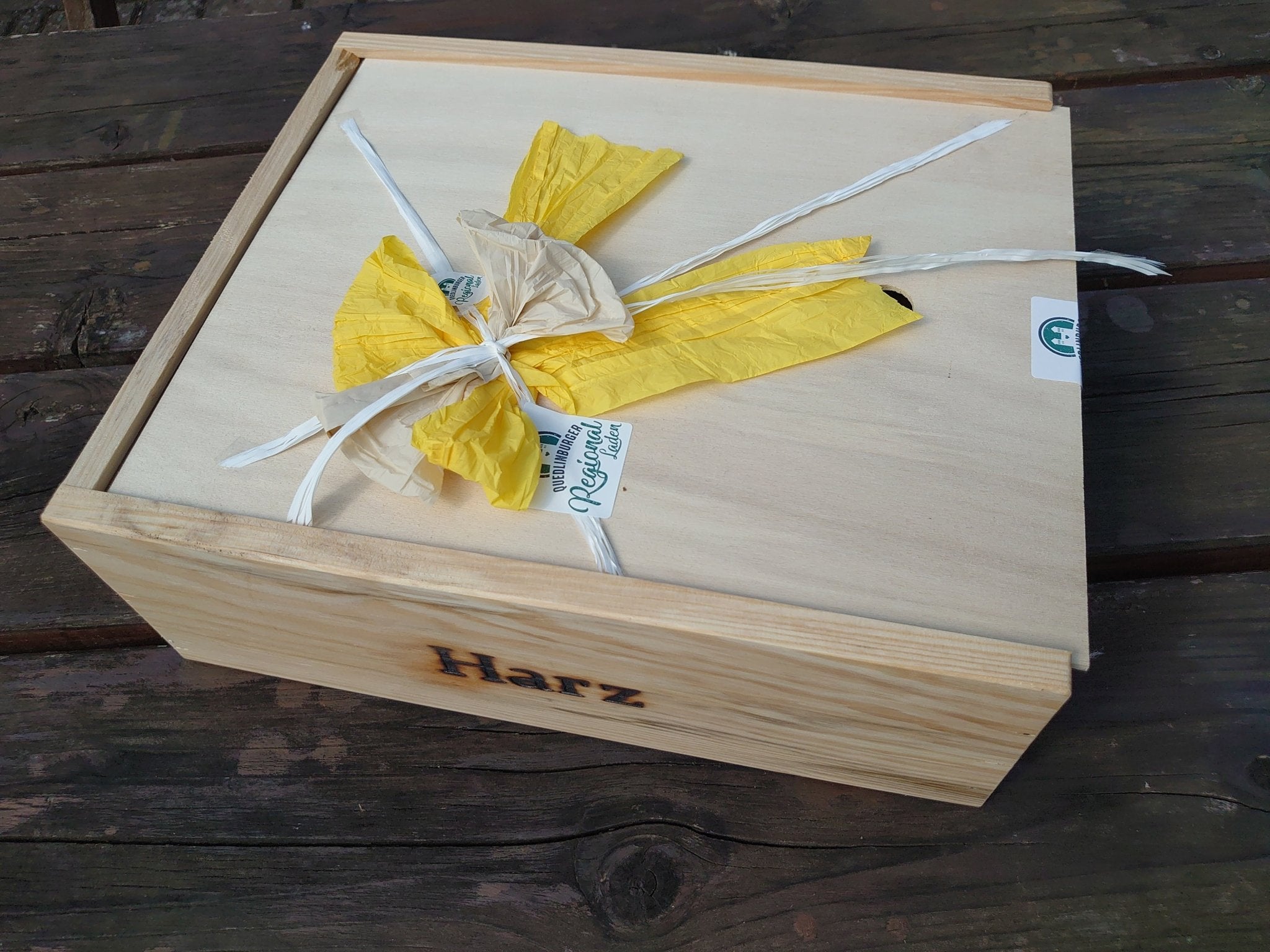 Picknick - Holzkiste - senf - shop.com