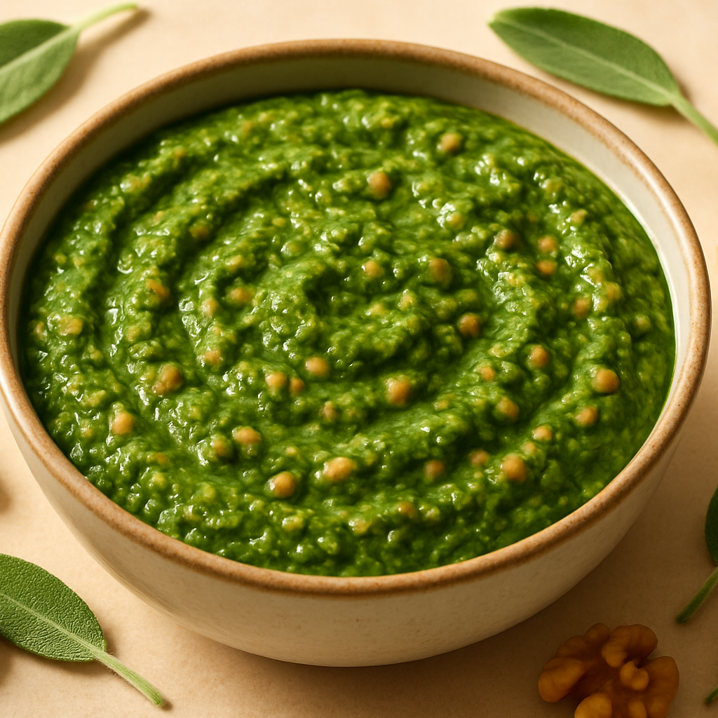 Salbei-Pesto mit Walnüssen, ohne Käse