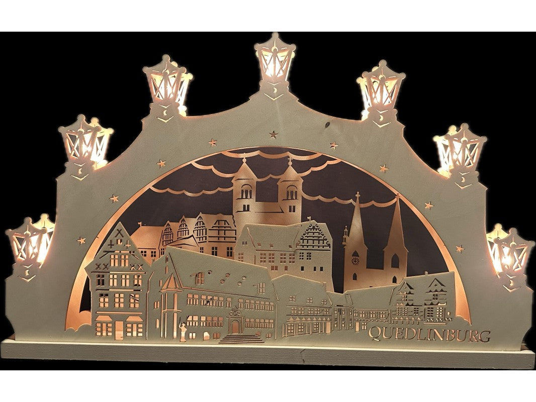 Schwibbogen „Quedlinburg im Lichterglanz“ – festliche Weihnachtsdekoration