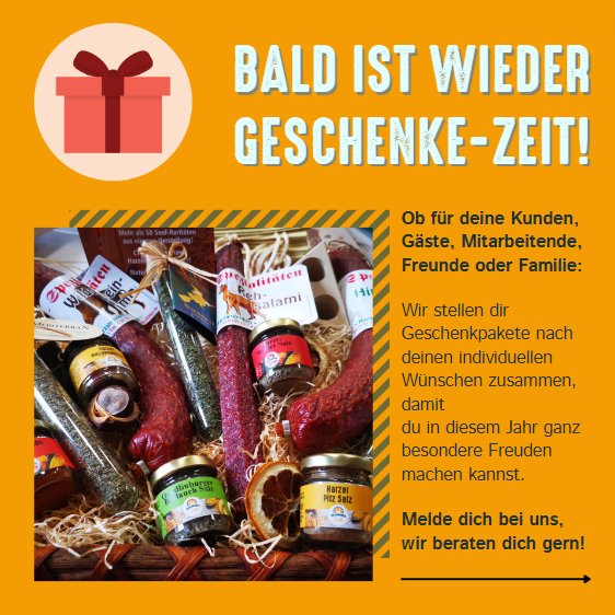 Geschenke packen und senden wir dir zu - senf-shop.com