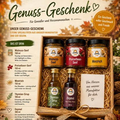 Walnuss-Genuss-Geschenk mit Thymian-Sirup und Oxymel