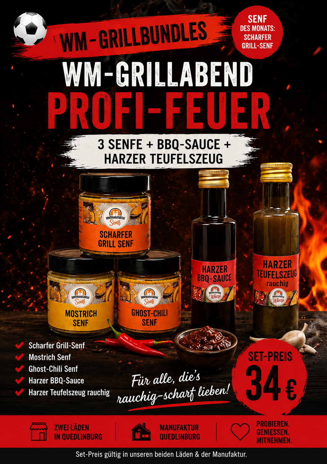 Profi-Feuer WM-Grillabend