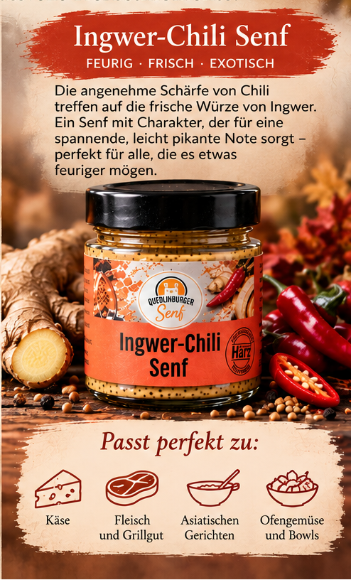 Halloween-Geschmack mit Ingwer-Chili-Senf