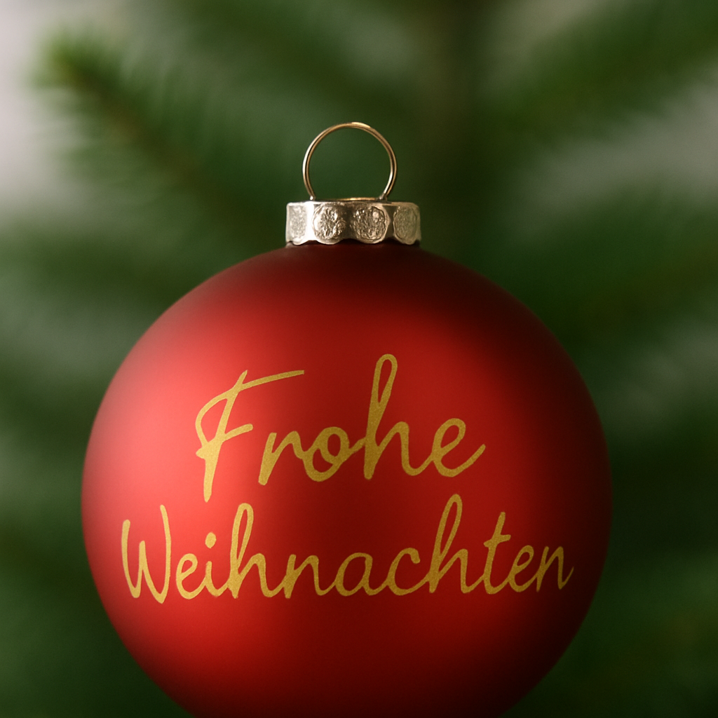 Kartenhalter Christbaumkugel rot  Ø 8 cm