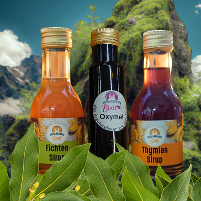 2xSirup &amp; 1xOxymel aus eigener Herstellung: unser Saison-Bundle