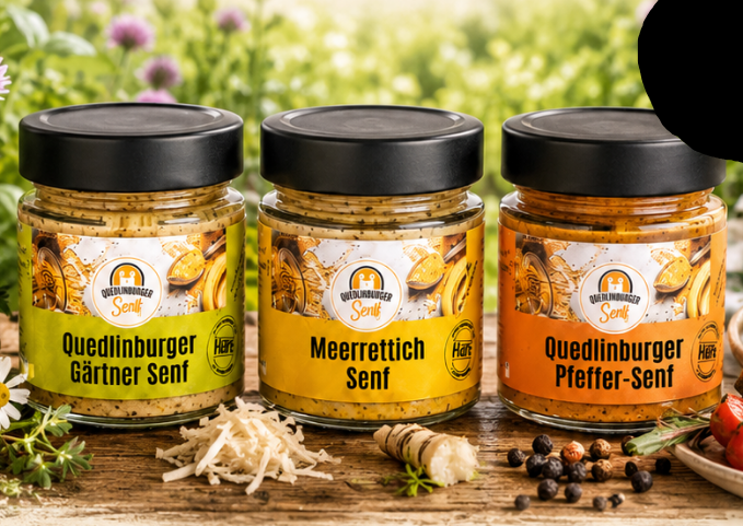 Senf-Trio_mit_Gaertner, Meerrettich und Pfeffer-Senf