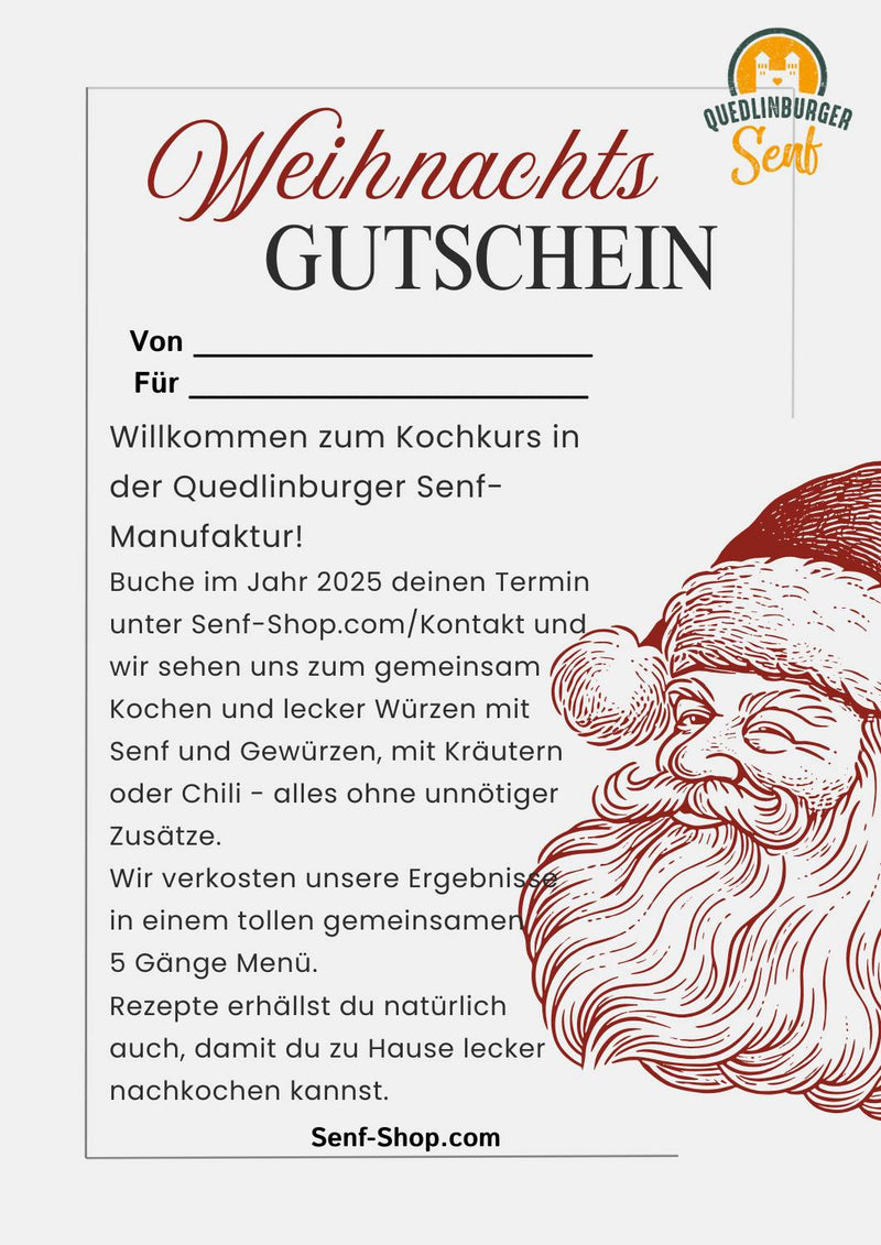 Gutschein für Quedlinburger Kochkurse