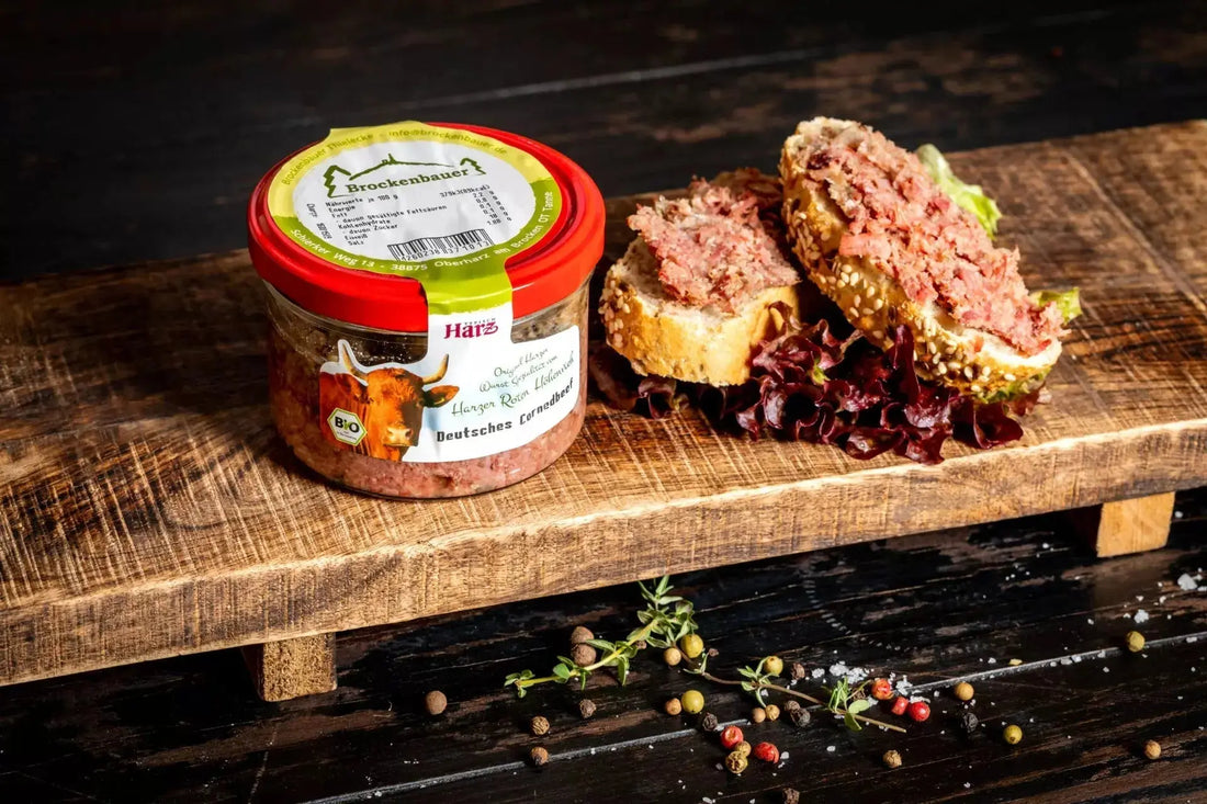 Deutsches Corned Beef im Glas - senf - shop.com