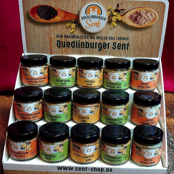 Display Quedlinburger Senf - nur für Händler auf Nachfrage - senf - shop.com