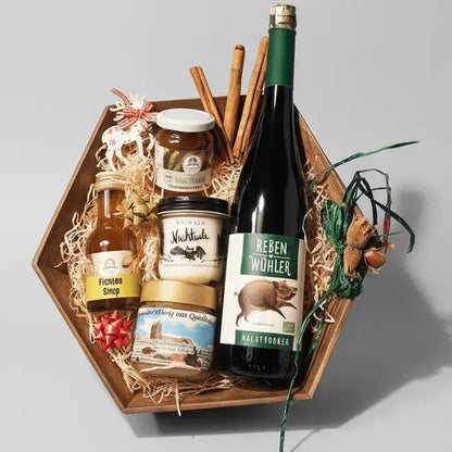 Geschenkkorb „Wald - Liebe“ – Harzer Genuss für Naturfreunde - senf - shop.com