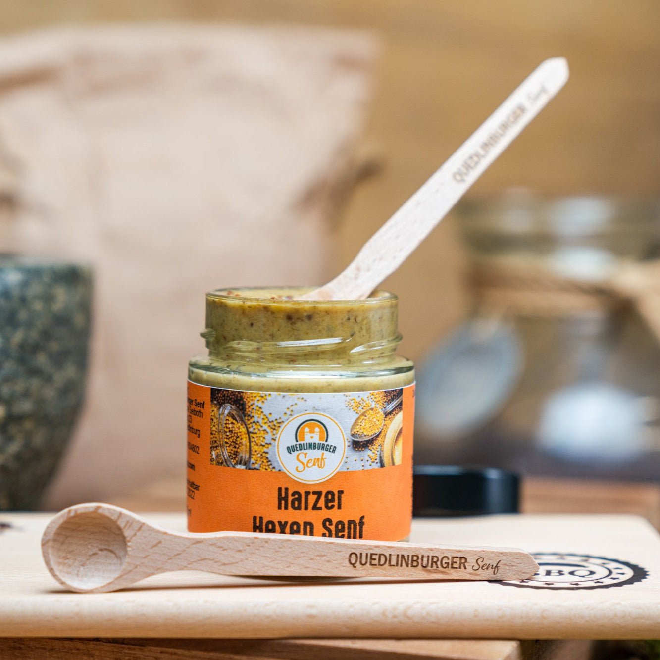 Grill - Senf mit Holzlöffel - senf - shop.com