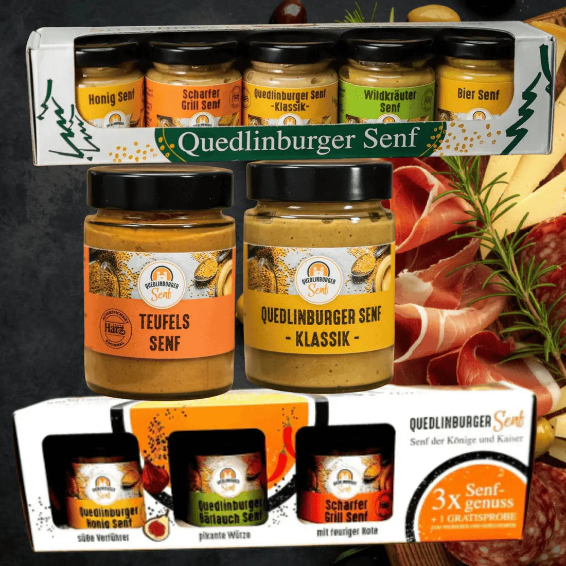 Großes Senf - Starter - Bundle – Klassik &amp; Teufels + Senferlebnis + 3+1 Set - senf - shop.com