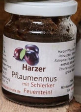 Pflaumenmus mit Schierker Feuerstein – handgekochte Harzer Spezialität mit grünen Walnüssen aus der Manufaktur Demmel.