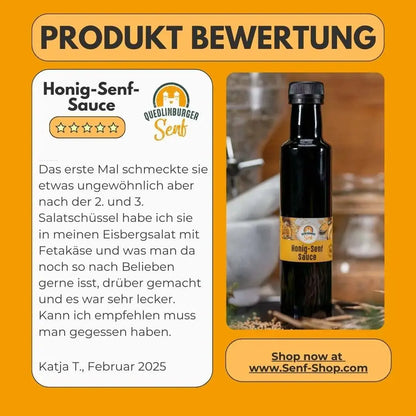 Honig - Senf - Sauce 🍯 – süß, mild &amp; vielseitig - senf - shop.com