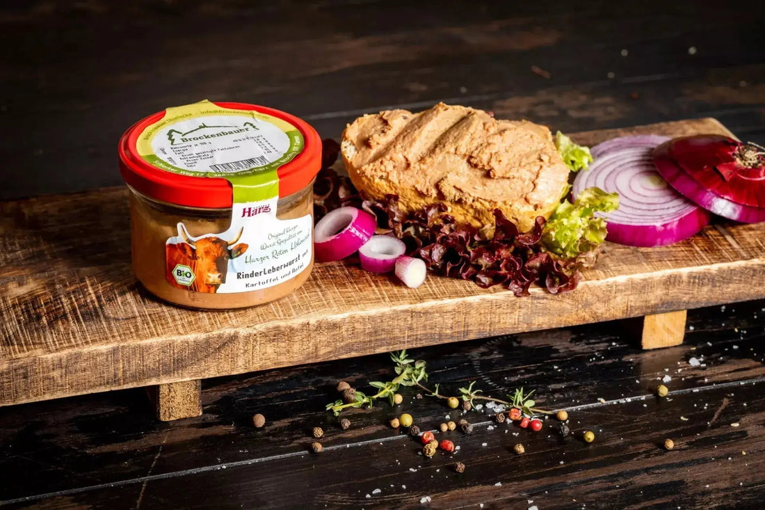 Rinder Leberwurst im Glas - senf - shop.com