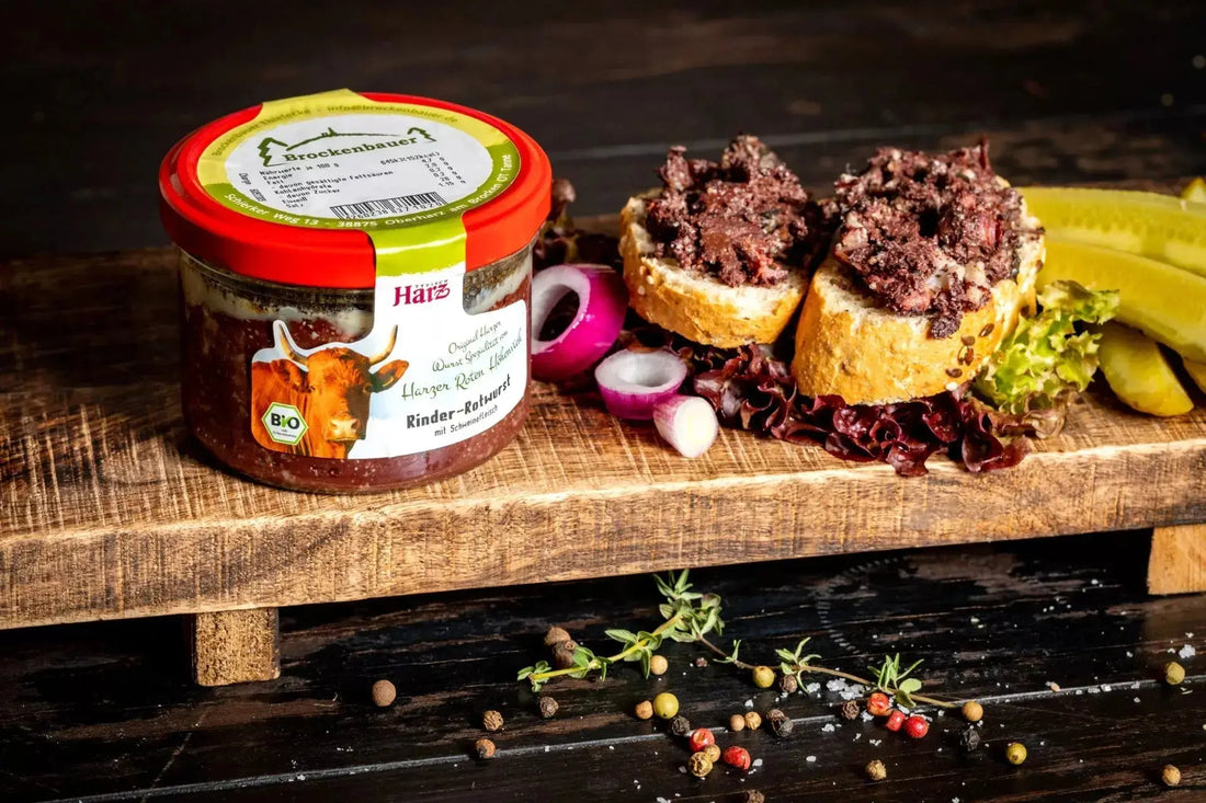 Rinder Rotwurst im Glas - senf - shop.com
