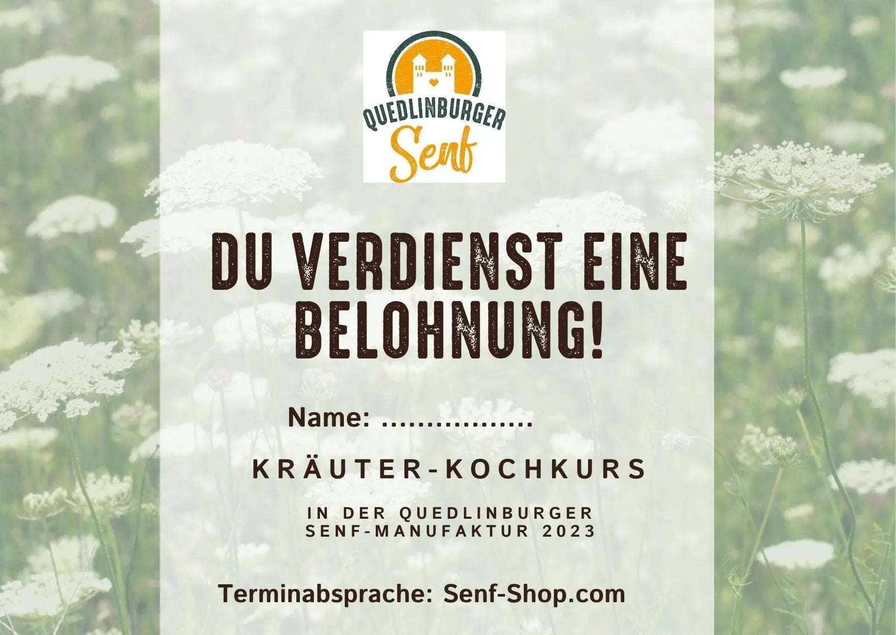 Ticket für Kräuter - Kochkurs - senf - shop.com