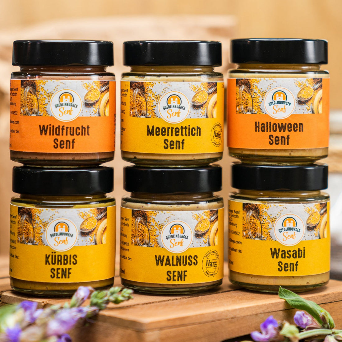 Herbst-Senf-Spezialitätenpaket mit GRATIS Holzlöffel senf-shop.com