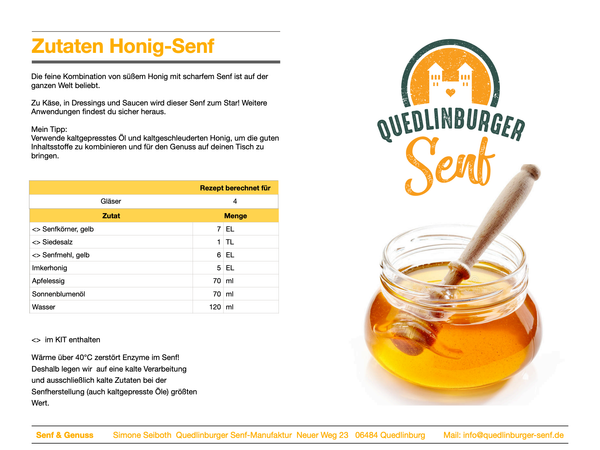 Honig-Senf Rezept