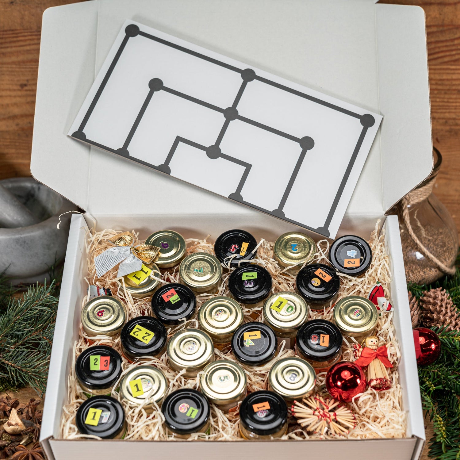 Gesunder Adventskalender - Spiel mit Senf senf-shop.com