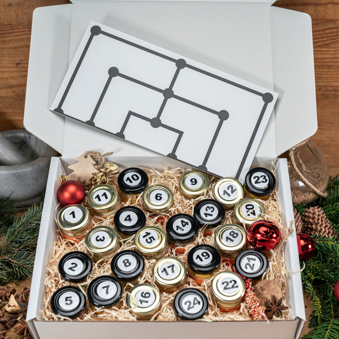 Gesunder Adventskalender - Spiel mit Senf senf-shop.com