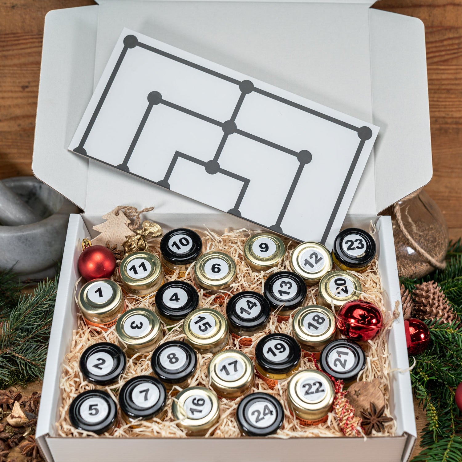 Gesunder Adventskalender - Spiel mit Senf senf-shop.com