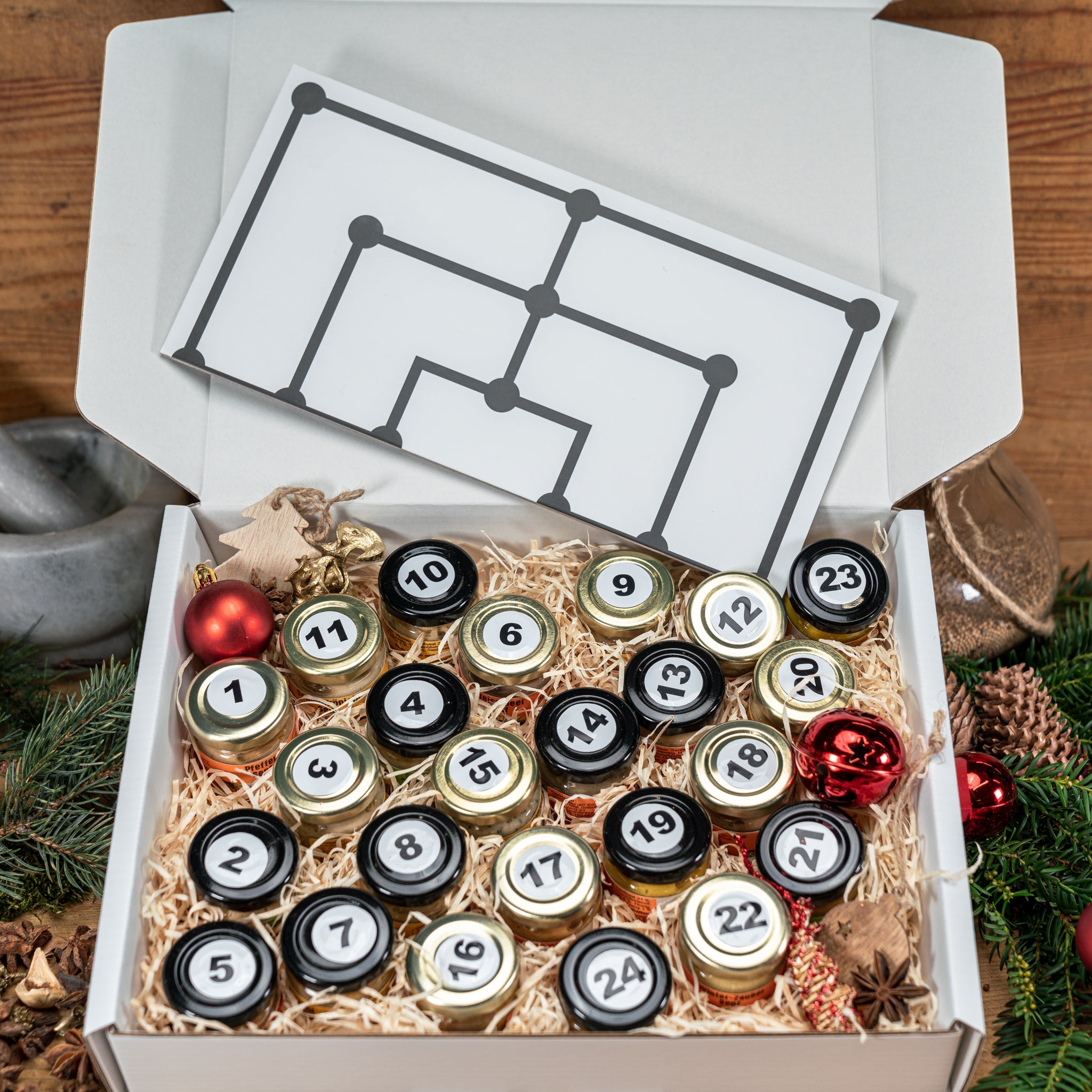 Gesunder Adventskalender - Spiel mit Senf senf-shop.com